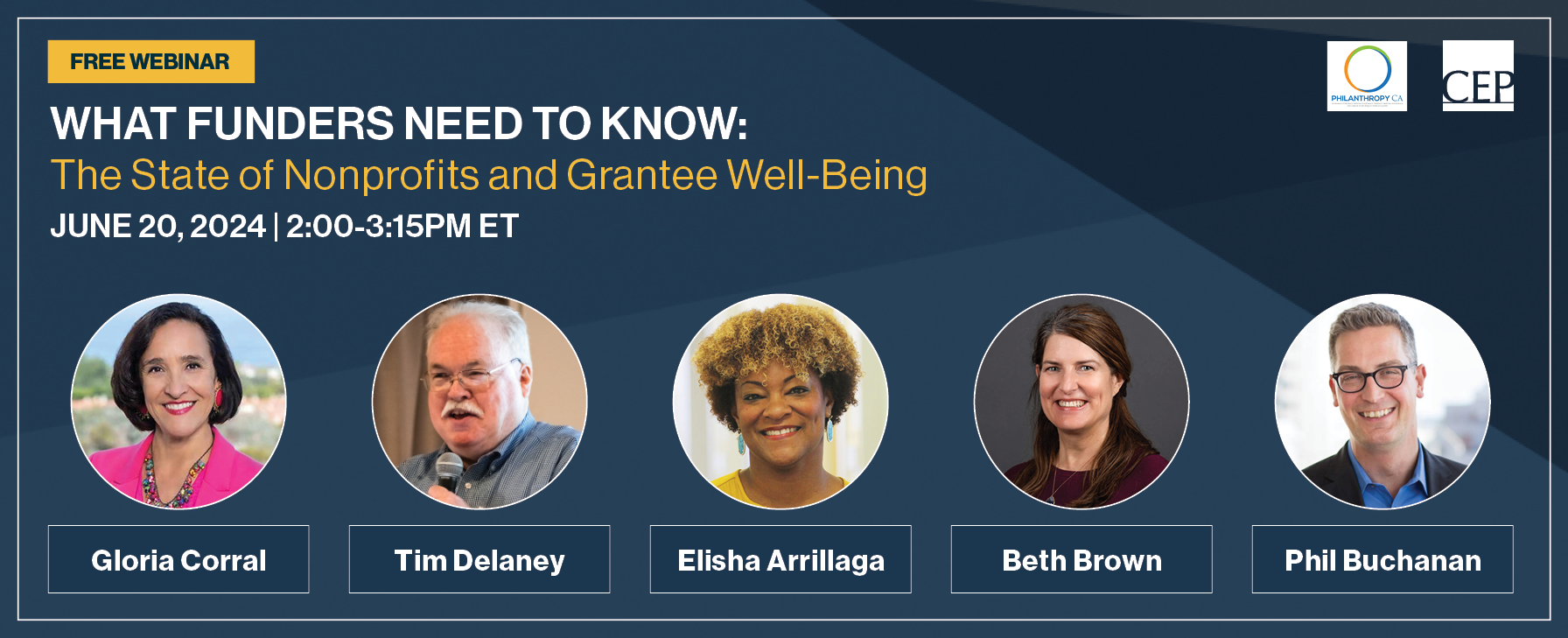 CEP webinar on “What Funders Need to Know: The State of Nonprofits and Grantee Well-Being.”