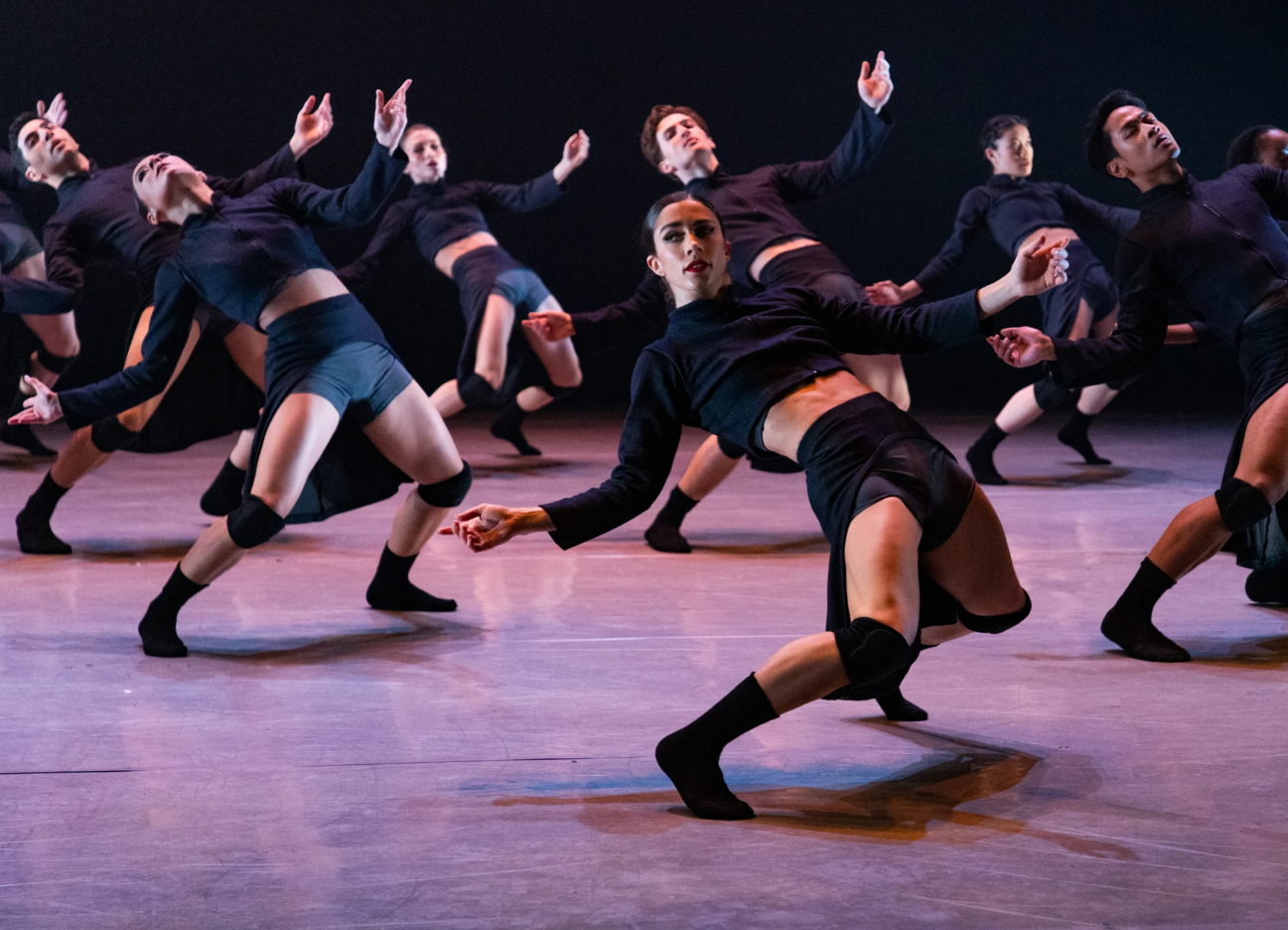 BalletX company performs choreographer Jennifer Archibald’s Maslow’s Peak, 2024. Photo by Whitney Browne, courtesy of BalletX. 